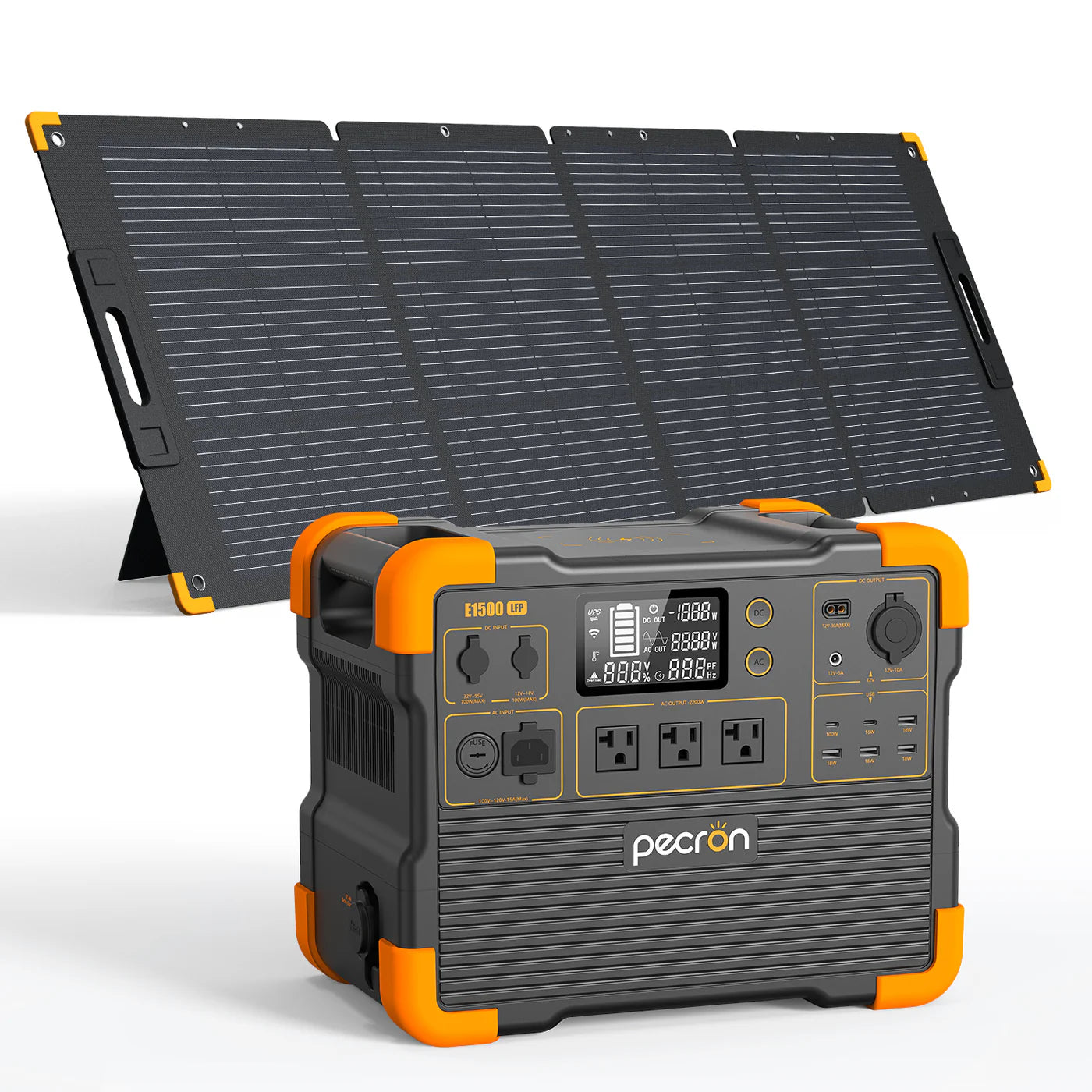 PECRON E1500LFP + PECRON PV200 Solar Panel Bundle