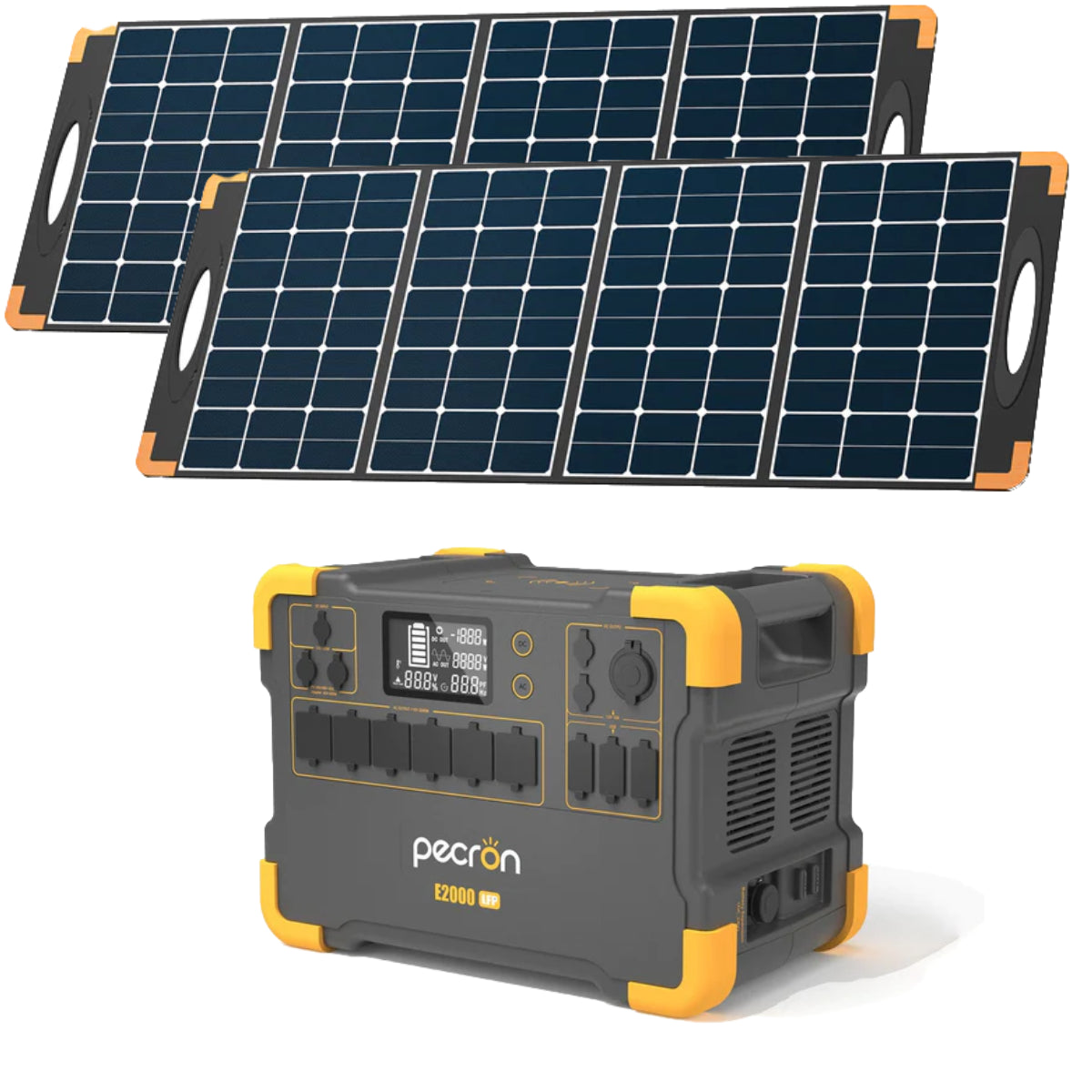 PECRON E2000LFP + 2x PECRON PV300 Solar Panels Bundle
