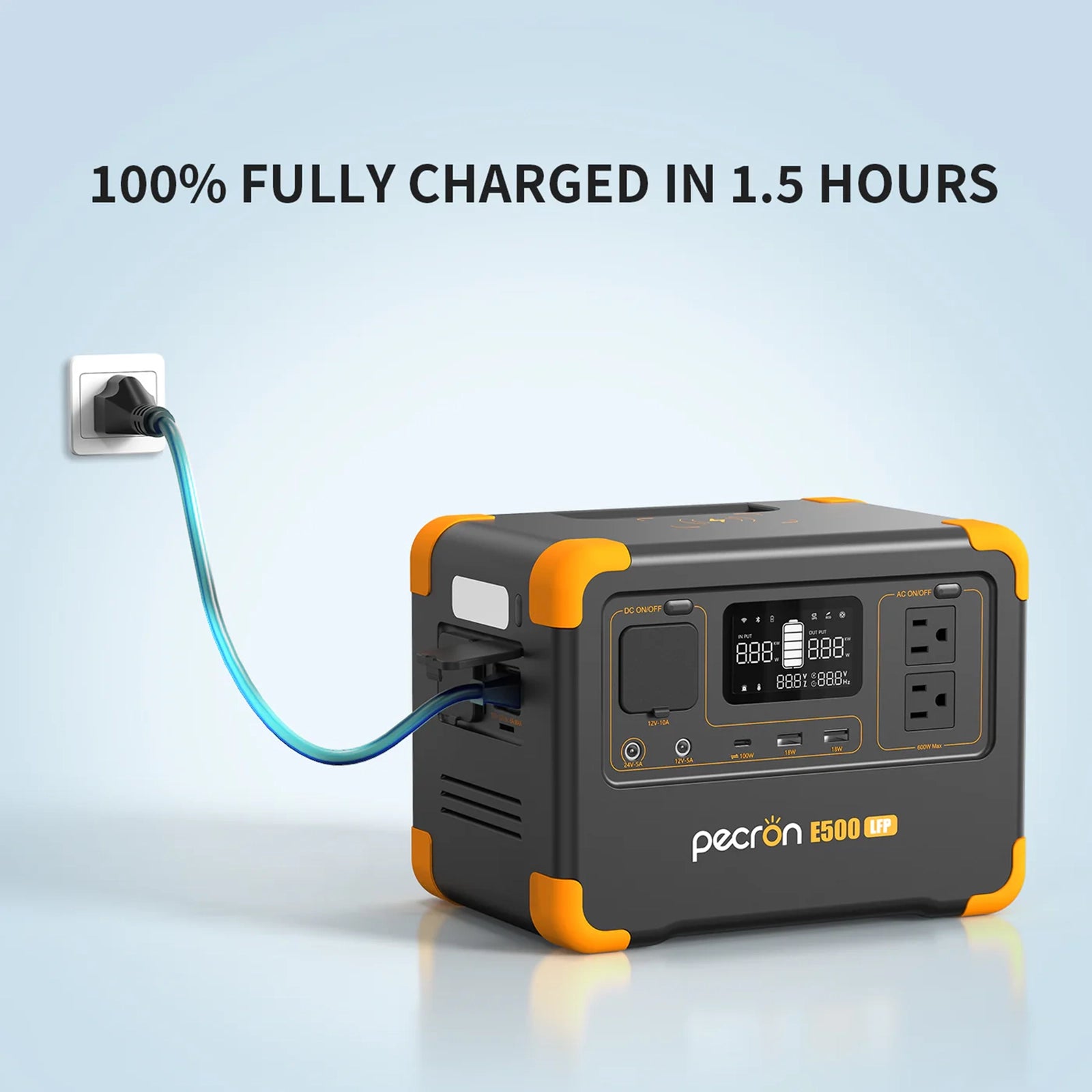 PECRON E500LFP Portable Power Station | 576Whr 600W