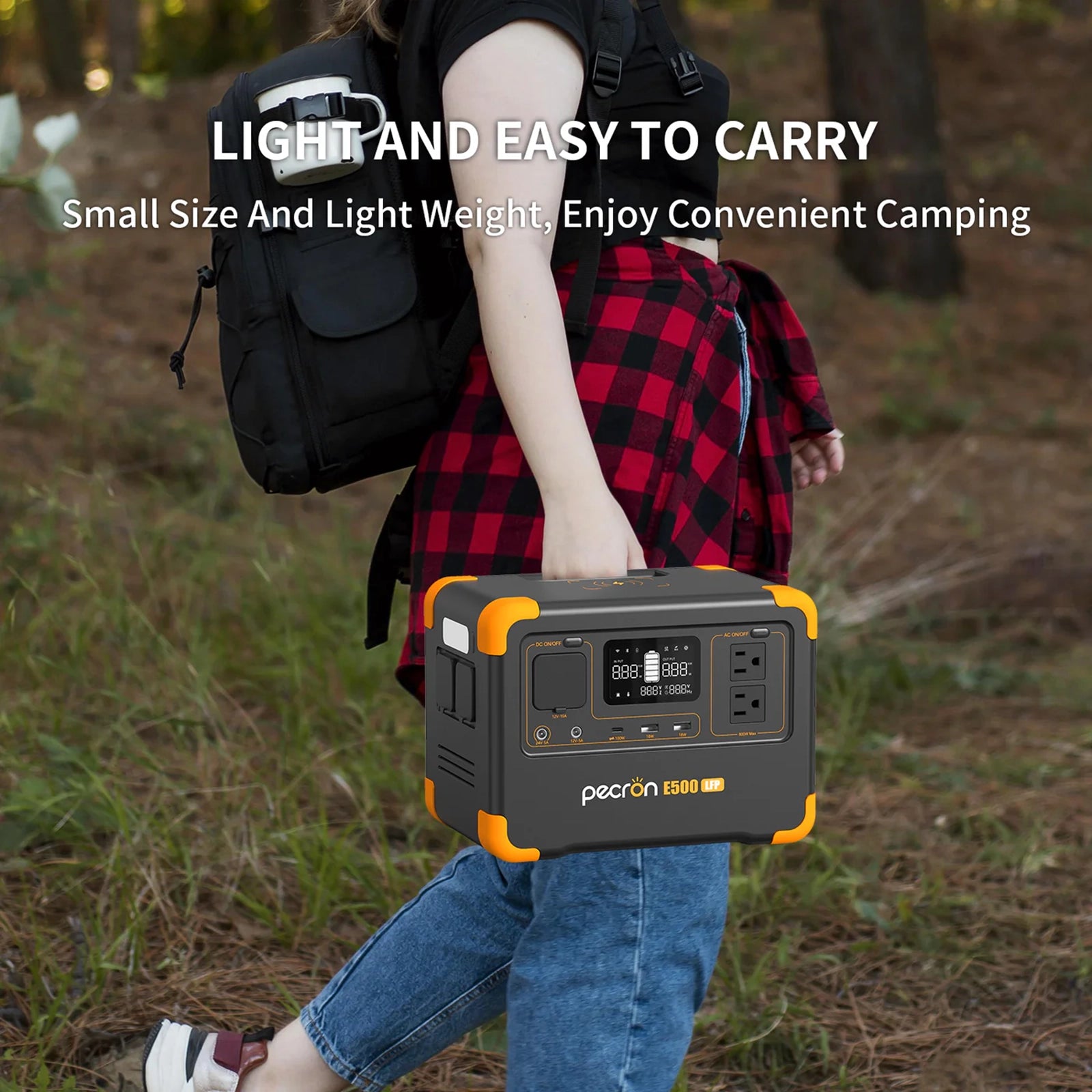 PECRON E500LFP Portable Power Station | 576Whr 600W