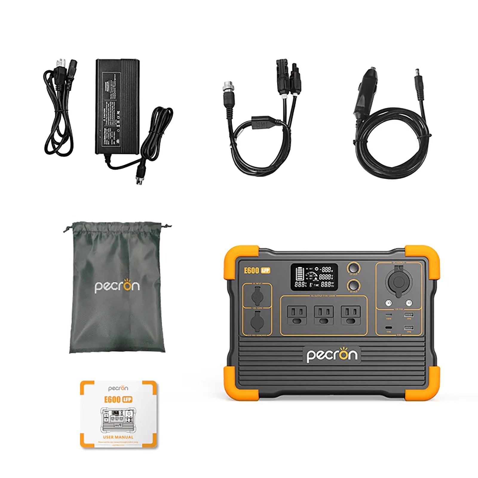 PECRON E600LFP Portable Power Station | 614Whr 1200W