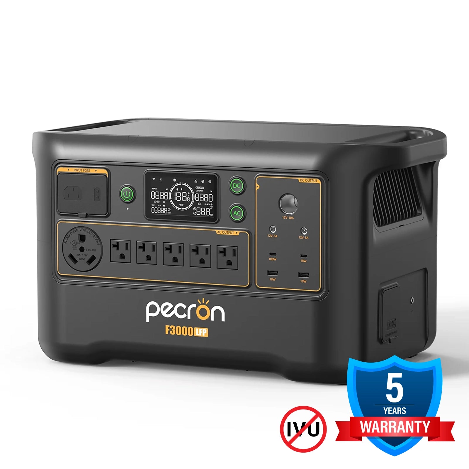 PECRON F3000LFP Expandable Portable Power Station | 3072Whr 3600W