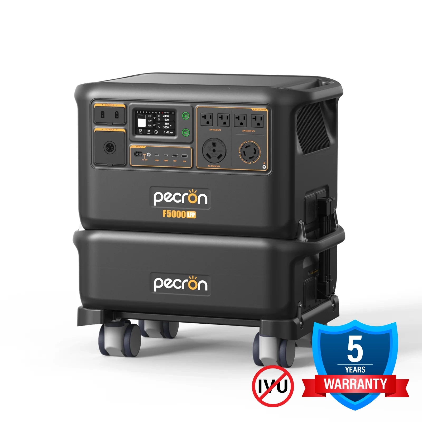 PECRON F5000LFP + FP5000-48V Bundle | 10,240Wh 7200W