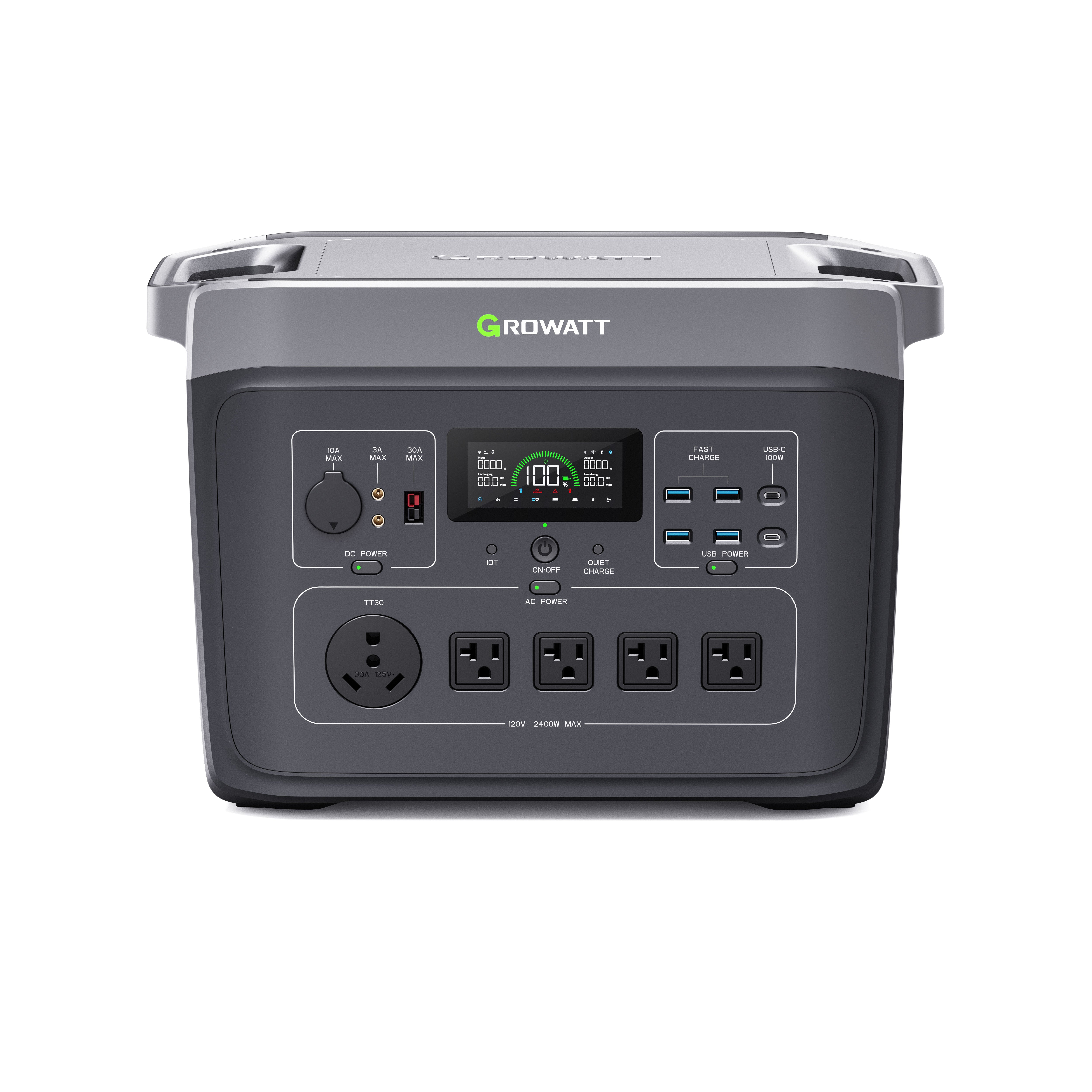 GROWATT Infinity 2000 PRO Expandable Portable Power Station | 2048Whr 2400W