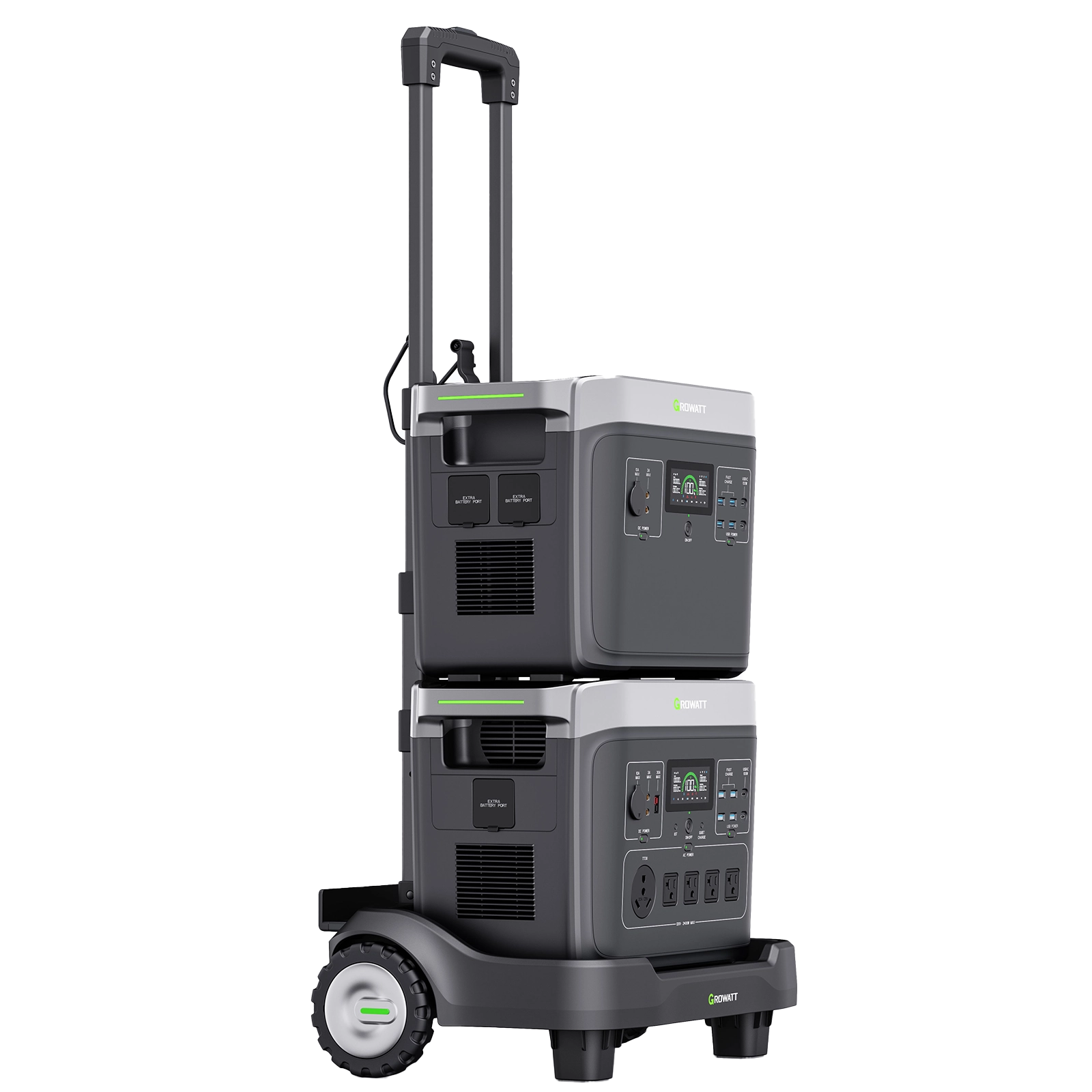 GROWATT Infinity 2000 PRO + 1x Expansion + Cart Combo | 4096Whr 2400W