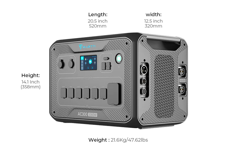 BLUETTI AC300 + B300 | 3072Wh 3000W