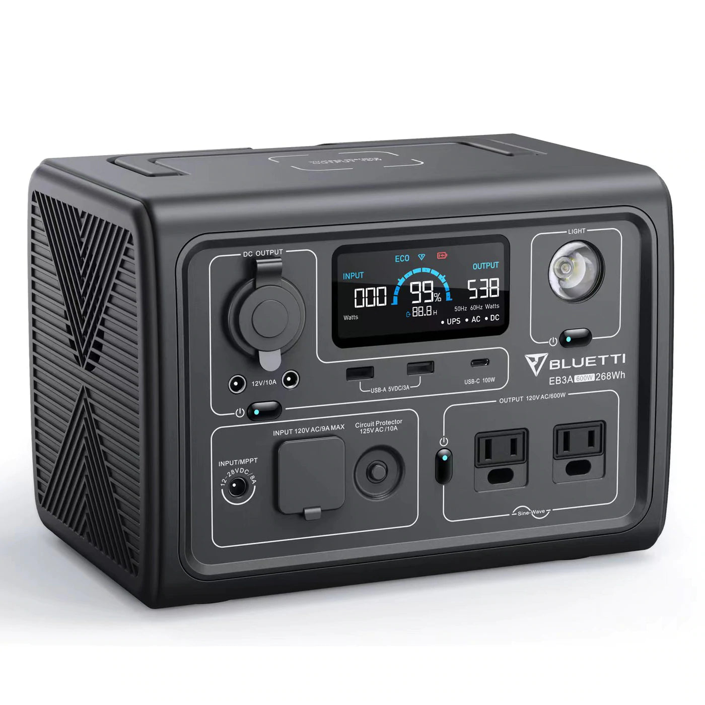 BLUETTI EB3A Portable Power Station | 268Wh 600W