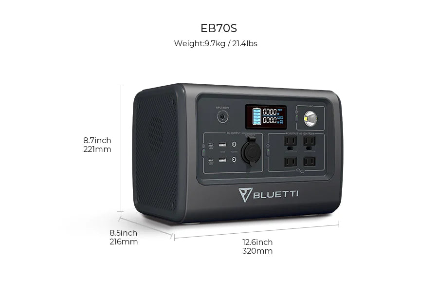 BLUETTI EB70S Portable Power Station | 716Wh 800W