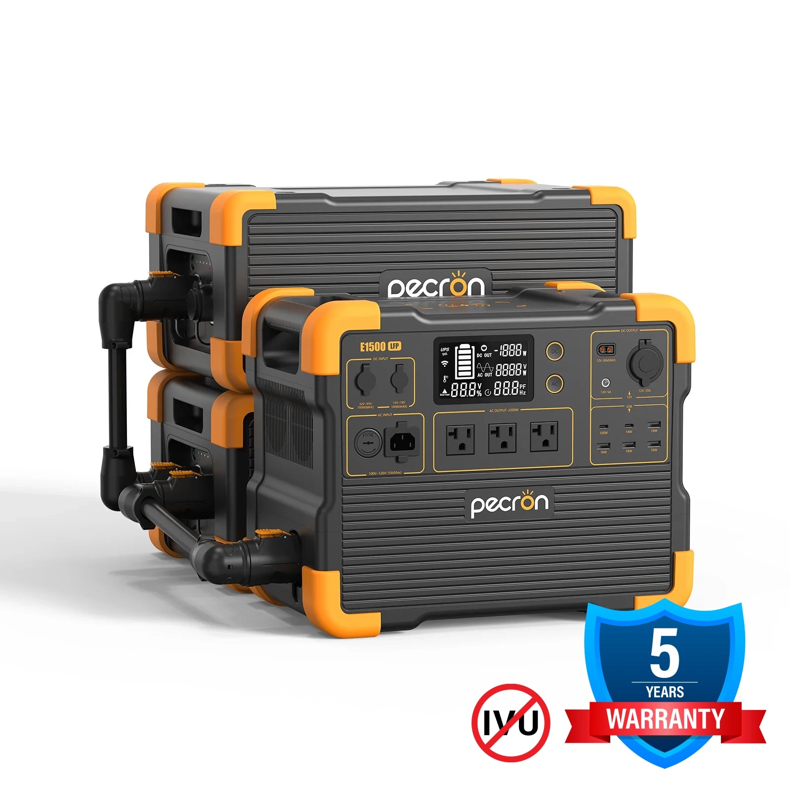 PECRON E1500LFP + 2xEP3000-48V | 7680Wh 2200W
