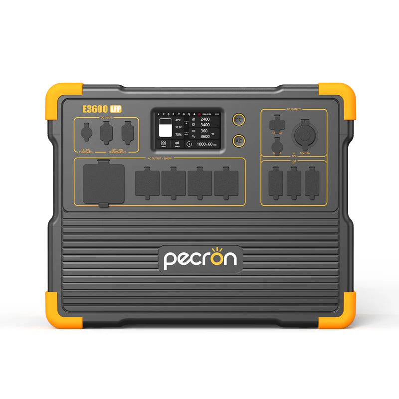 PECRON E3600LFP + 2x PECRON PV200 Solar Panels Bundle