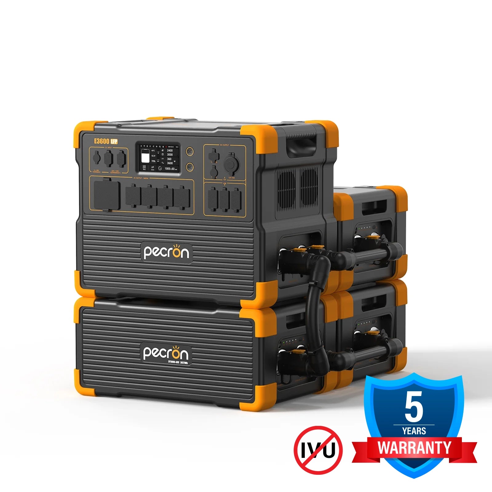 PECRON E3600LFP + 3x EP3000 | 12,288Wh 3600W