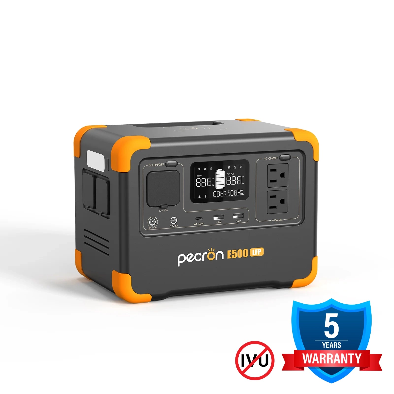 PECRON E500LFP Portable Power Station | 576Whr 600W