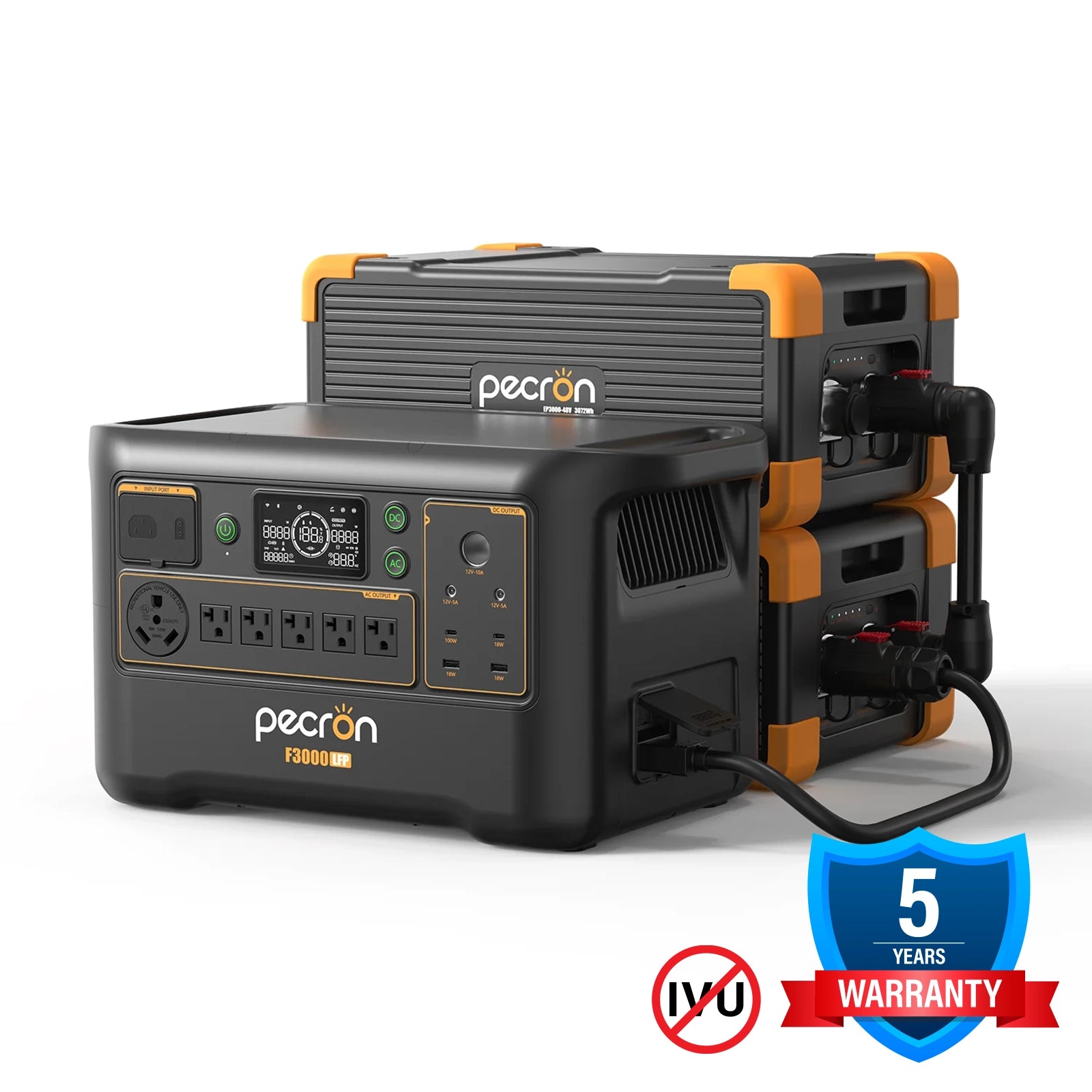 PECRON F3000LFP + 2x EP3000 | 9216Wh 3600W