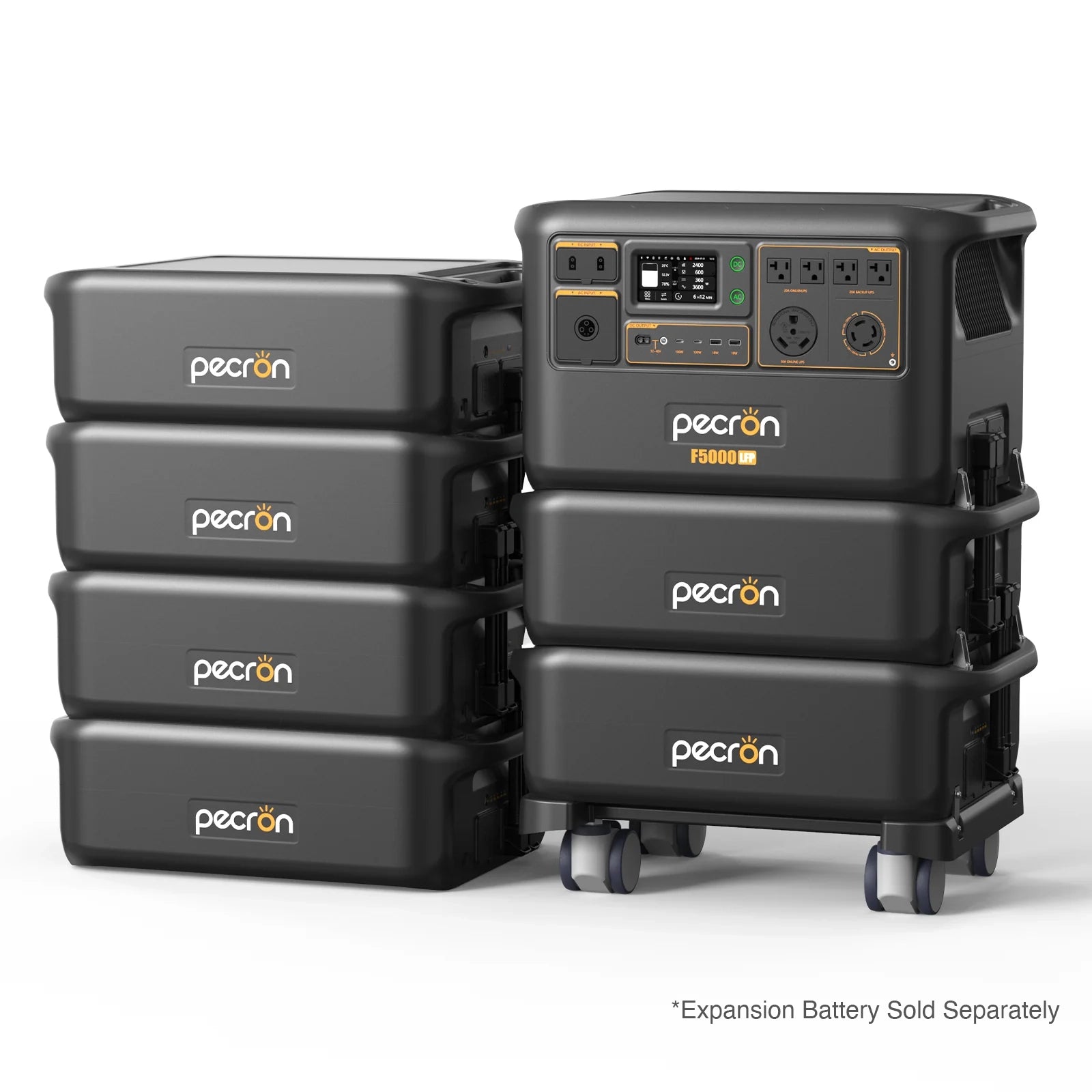 PECRON F5000LFP Expandable Portable Power Station | 5120Wh 7200W