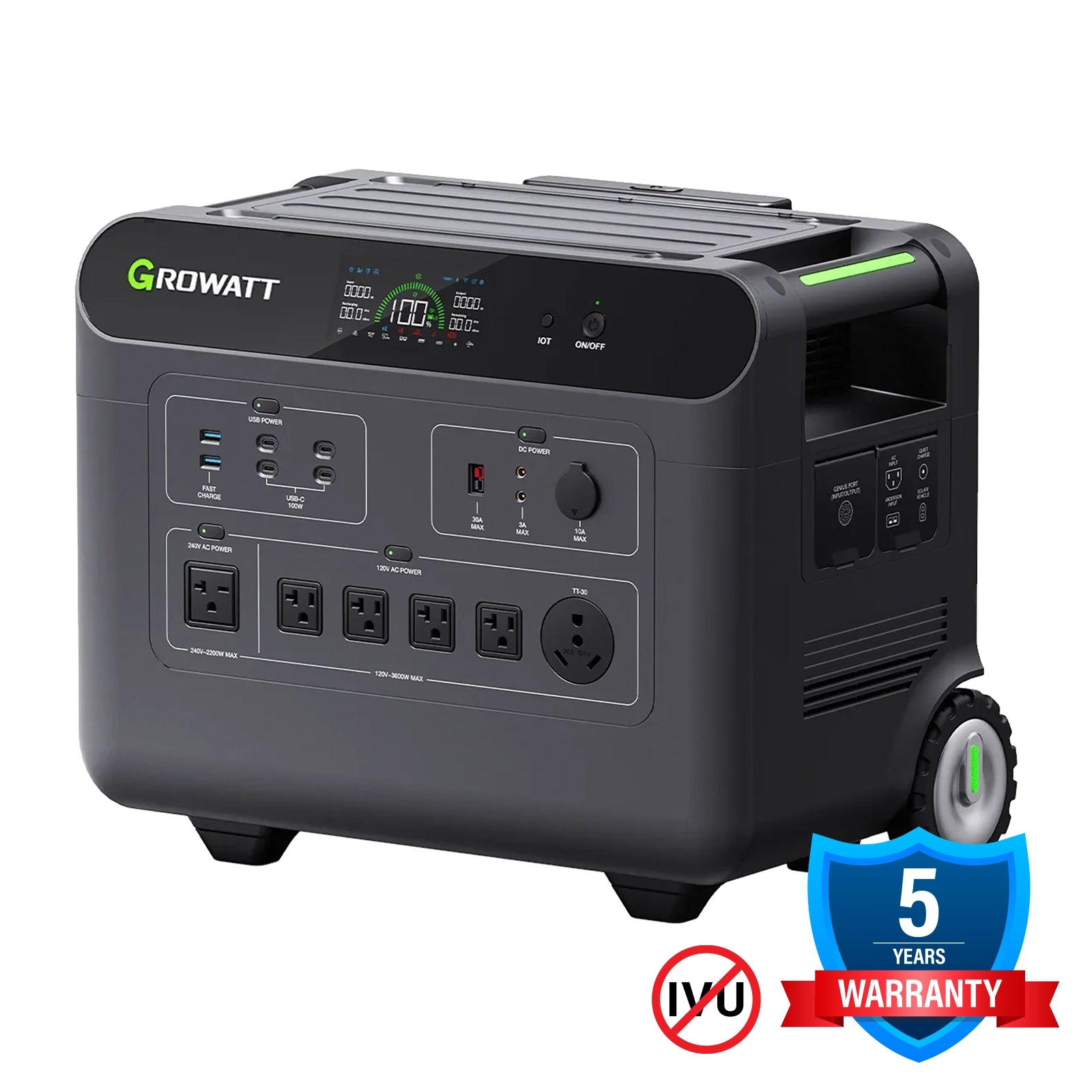 GROWATT Helios 3600 Portable Power Station | 3686Whr 3600W