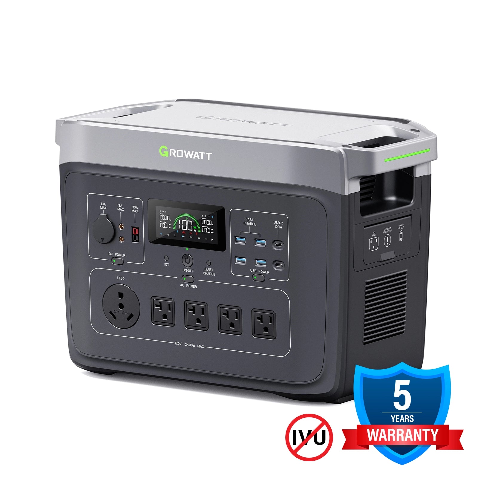 GROWATT Infinity 2000 PRO Portable Power Station | 2048Whr 2400W