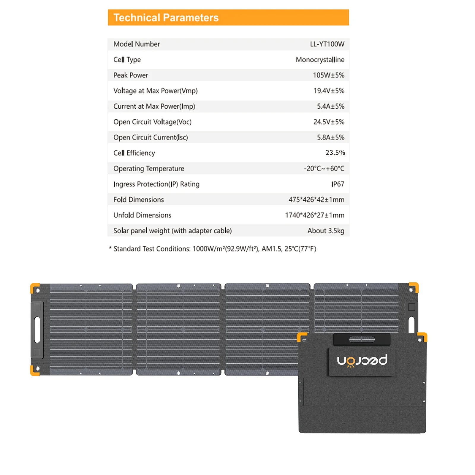 PECRON E300LFP + PECRON PV100 Solar Panel Bundle