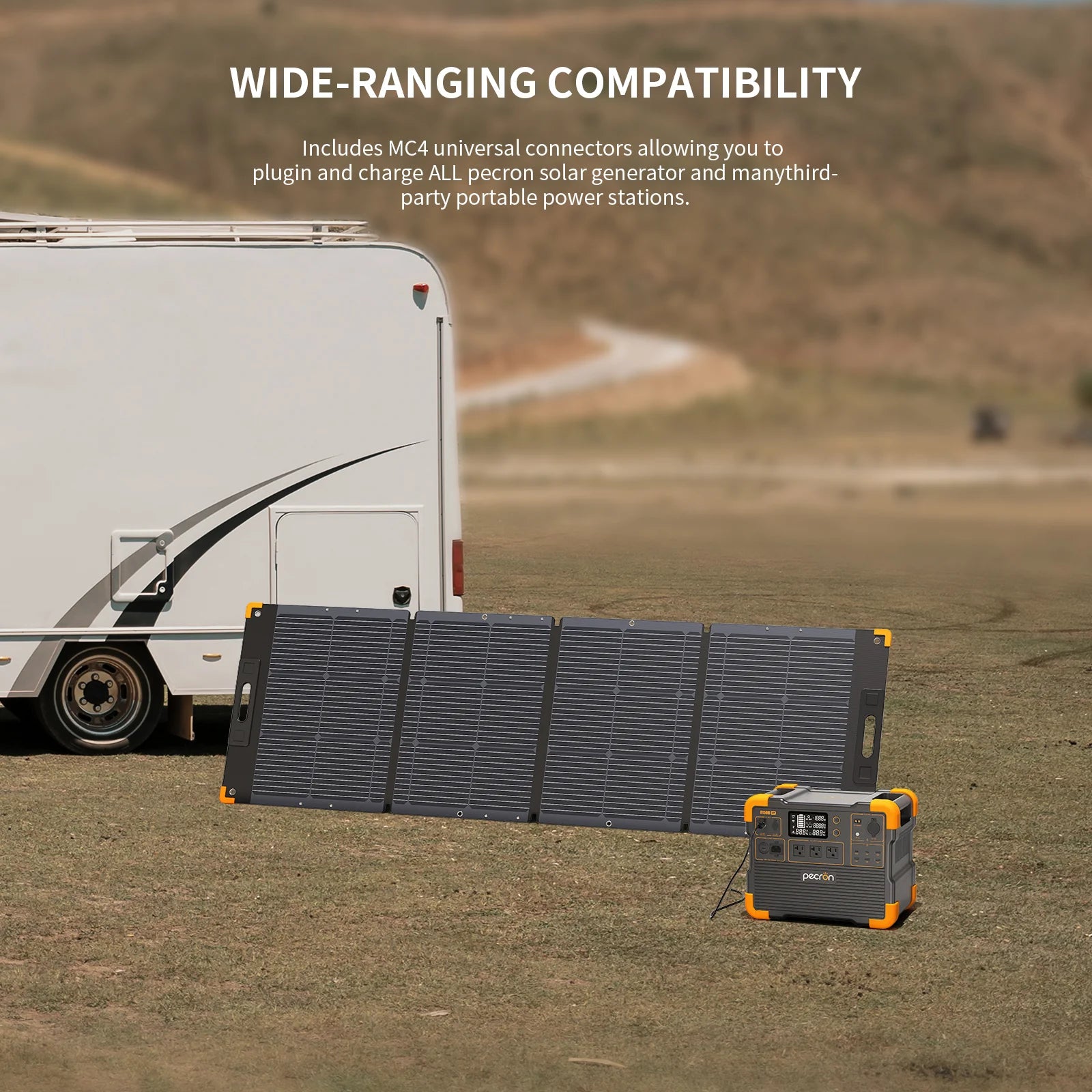 PECRON PV200 Portable Solar Panel | 200W 38V