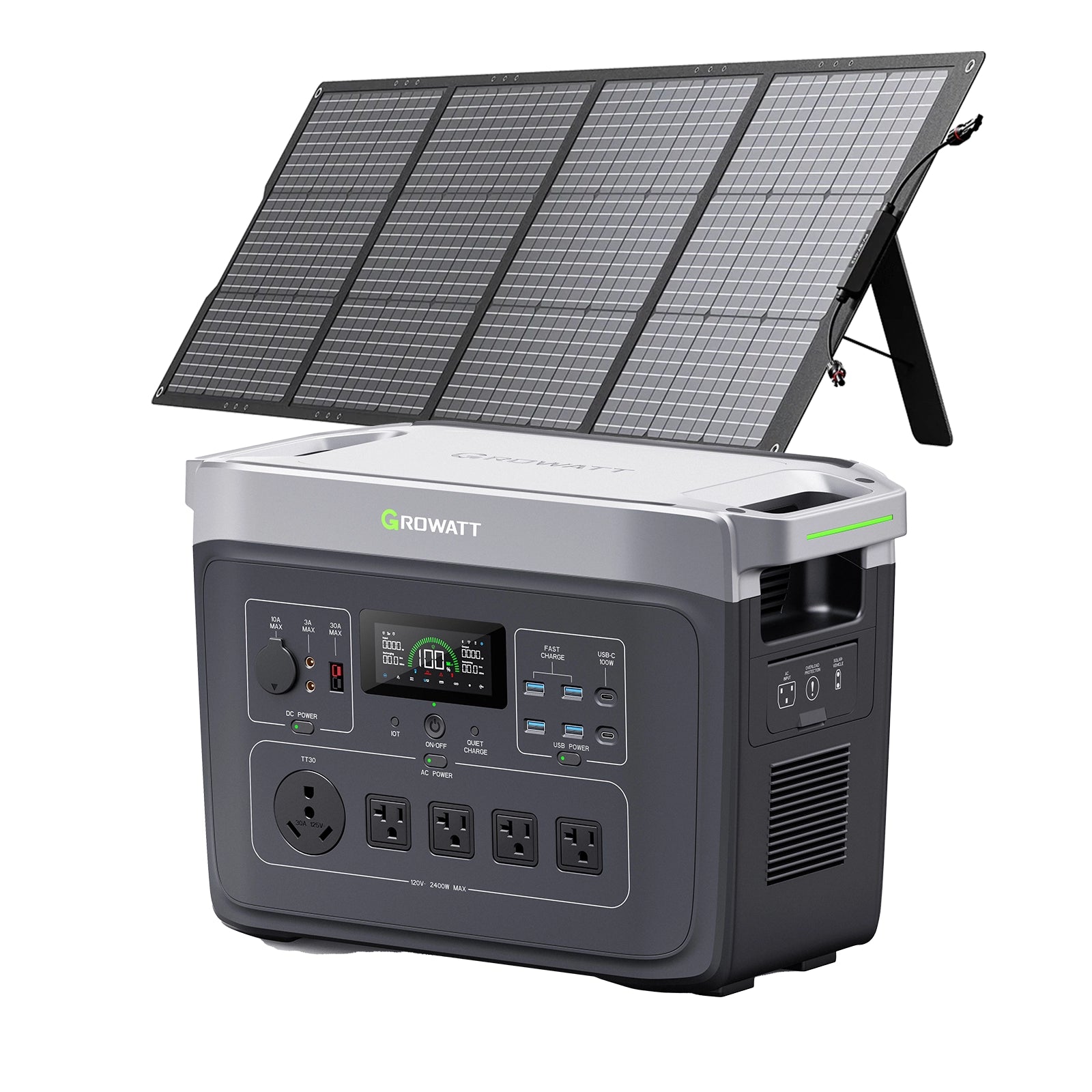 Growatt Infinity 2000 PRO + Growatt 200W Solar Panel Bundle